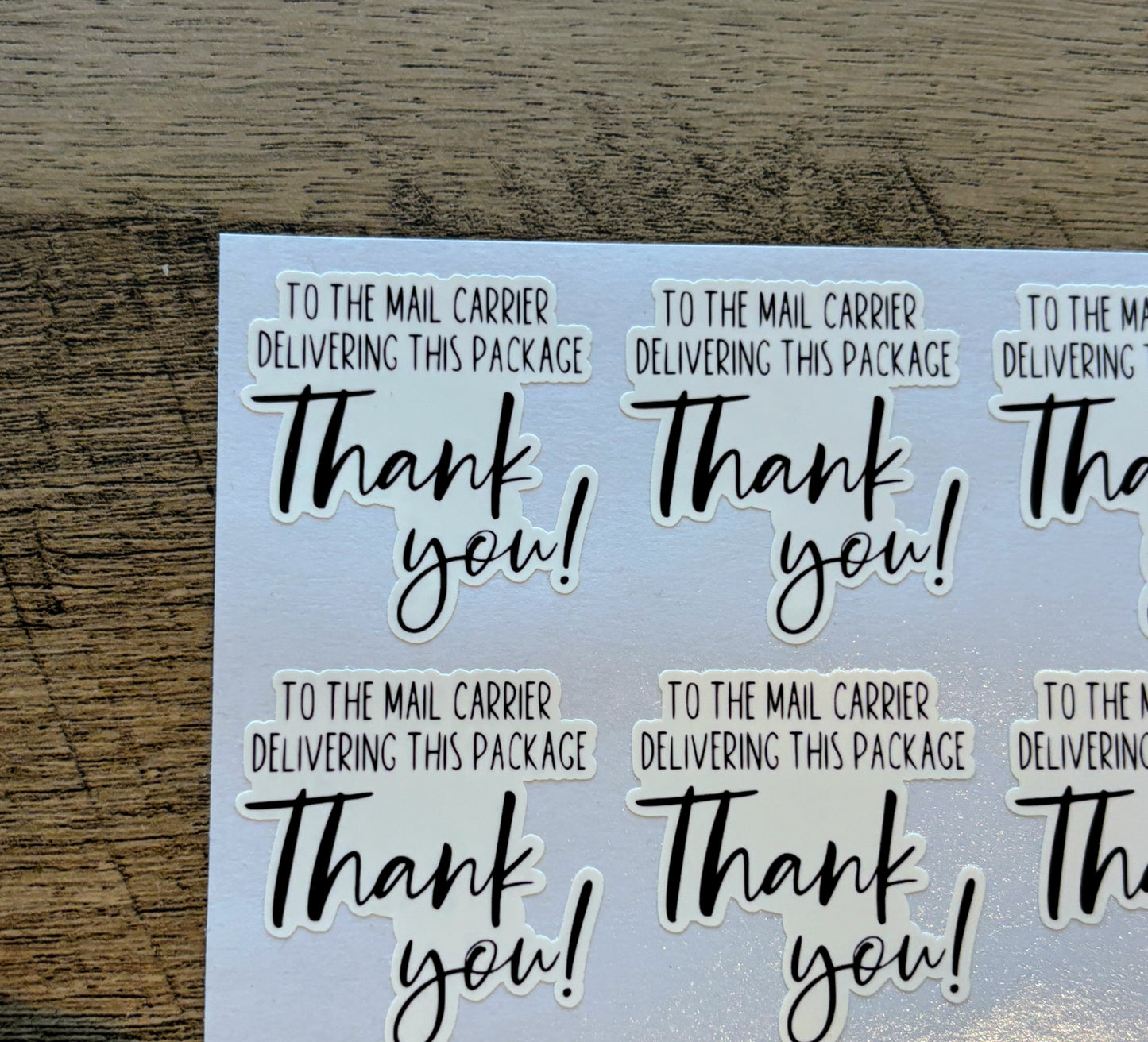 Thank you Mail Carrier Small Business Packaging Stickers