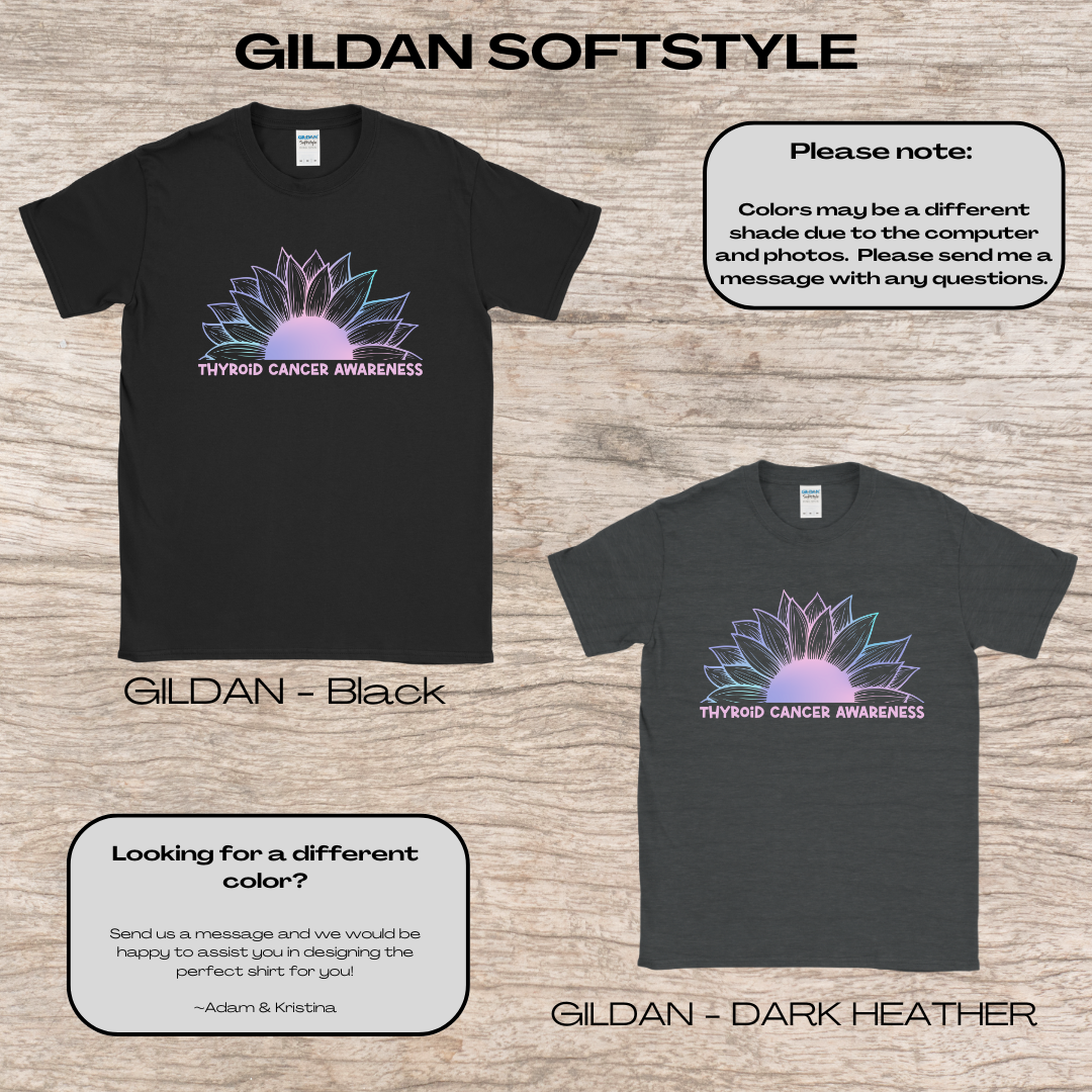 Thyroid Cancer Awareness Sunflower T-Shirt