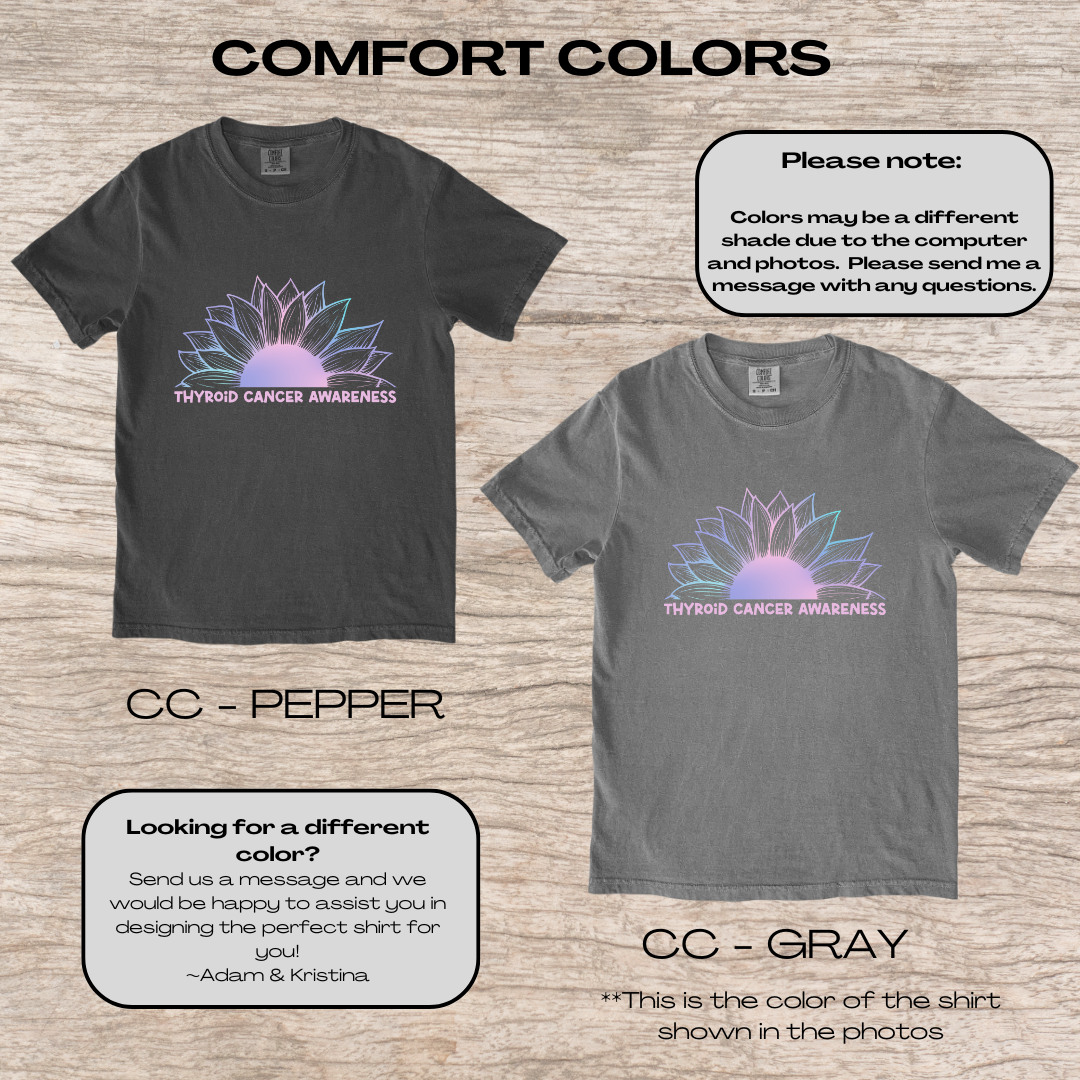 Thyroid Cancer Awareness Sunflower T-Shirt