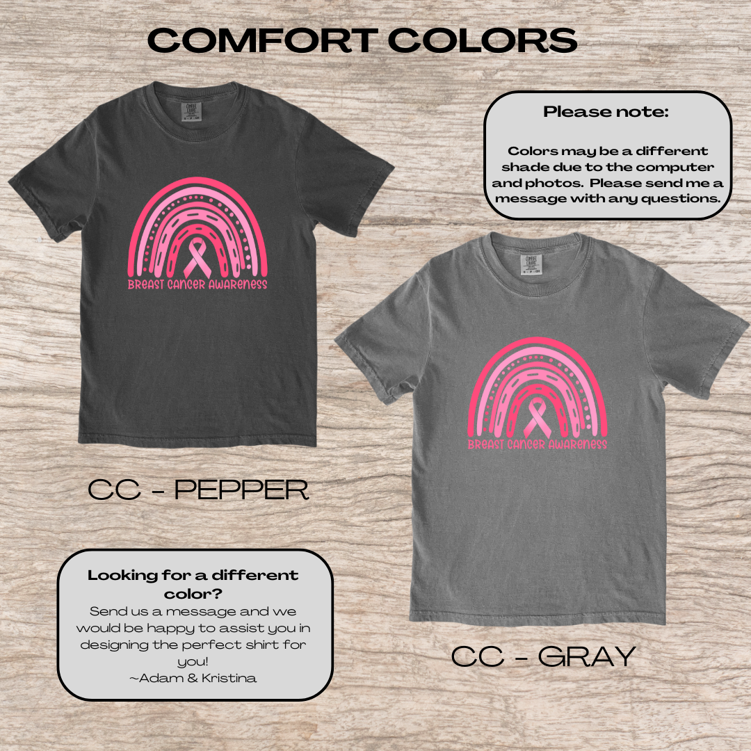 Breast Cancer Awareness Rainbow T-Shirt