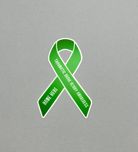 Traumatic Brain Injury Awareness Custom Ribbon Sticker