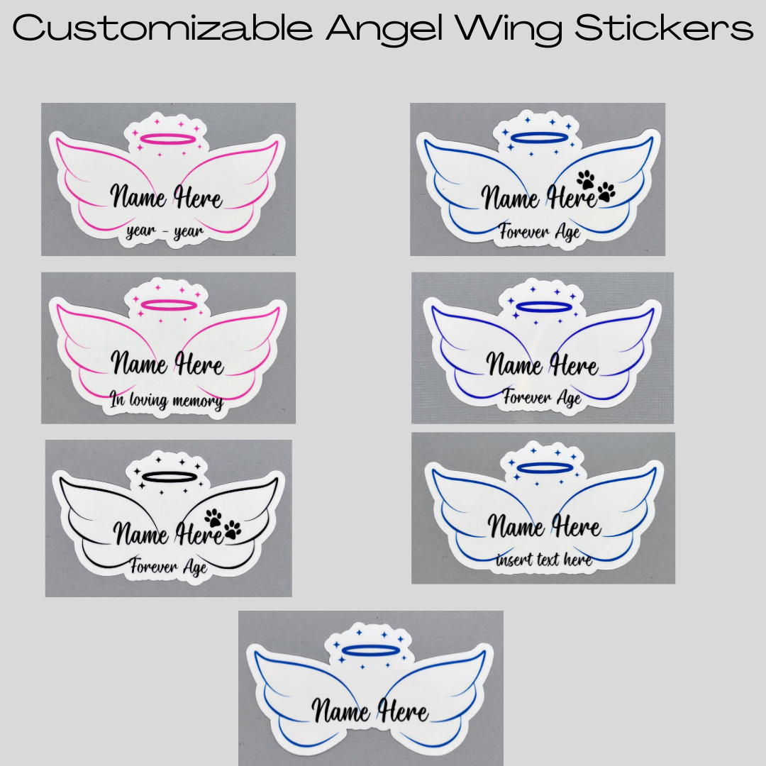 Customizable Angel Wing Sticker