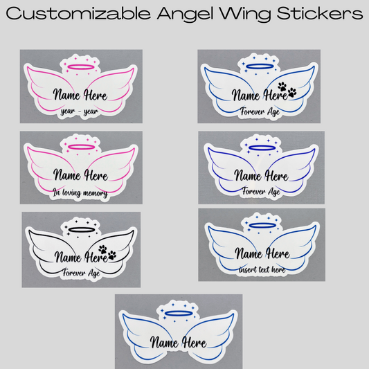 Customizable Angel Wing Sticker