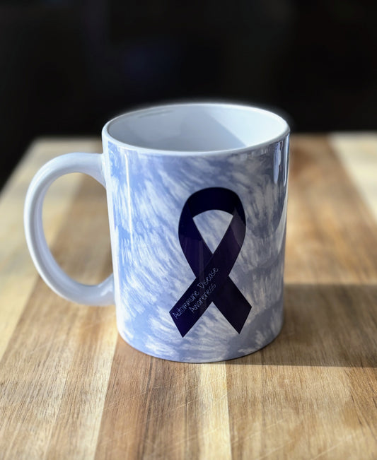 Autoimmune Disease Awareness Ribbon 12 oz Coffee Mug