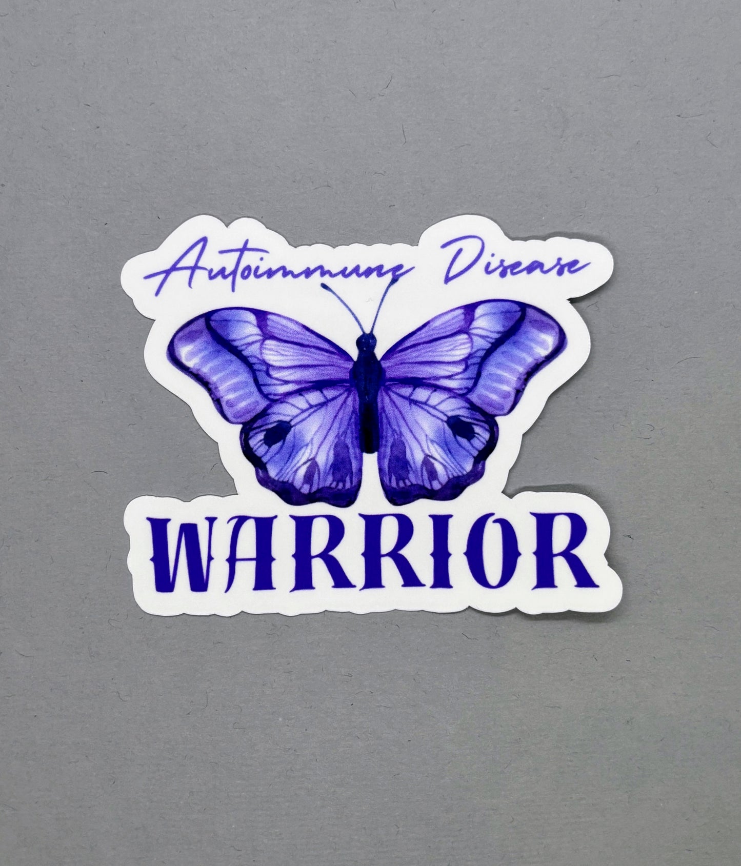 Autoimmune Disease Warrior Butterfly Sticker