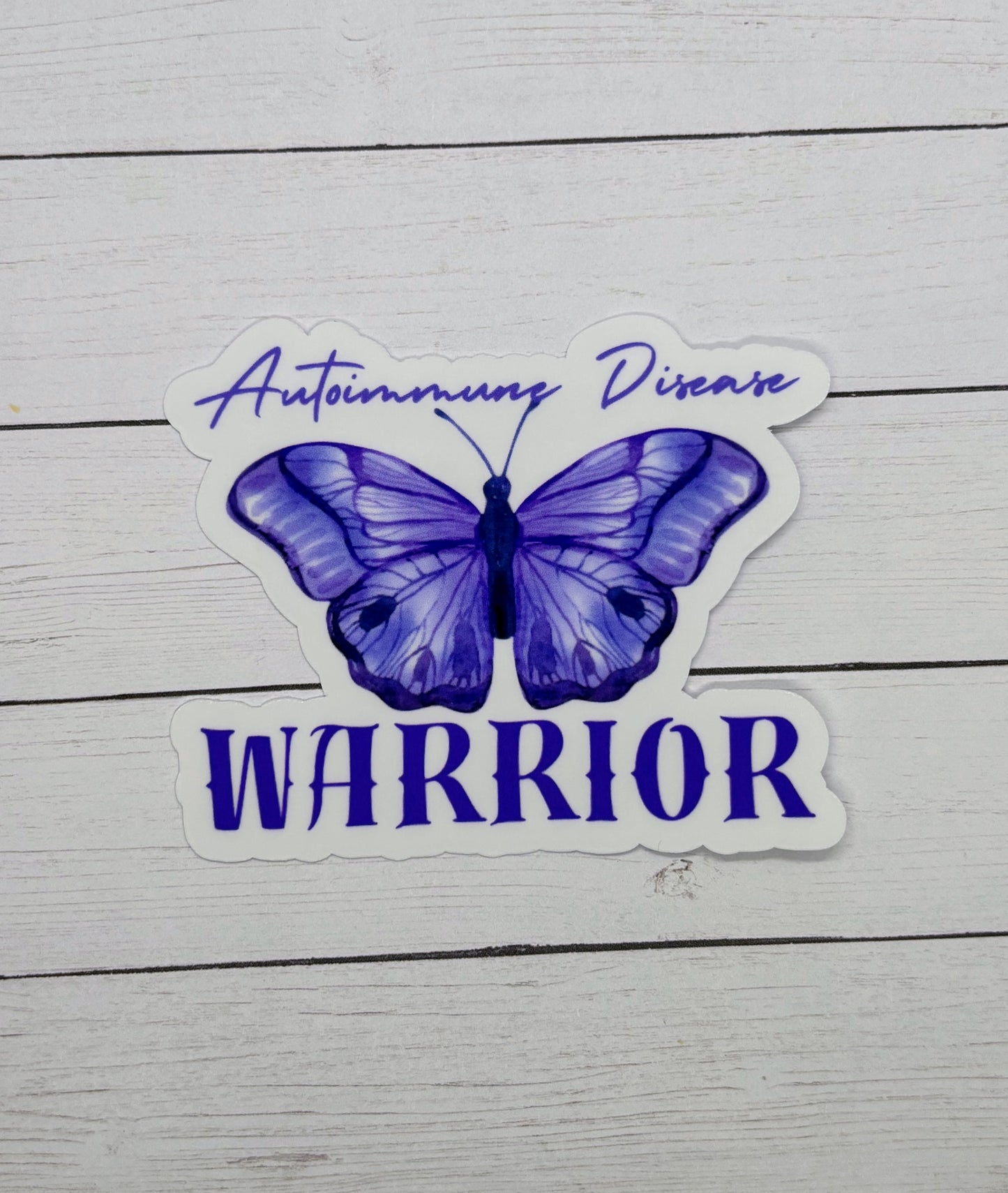 Autoimmune Disease Warrior Butterfly Sticker