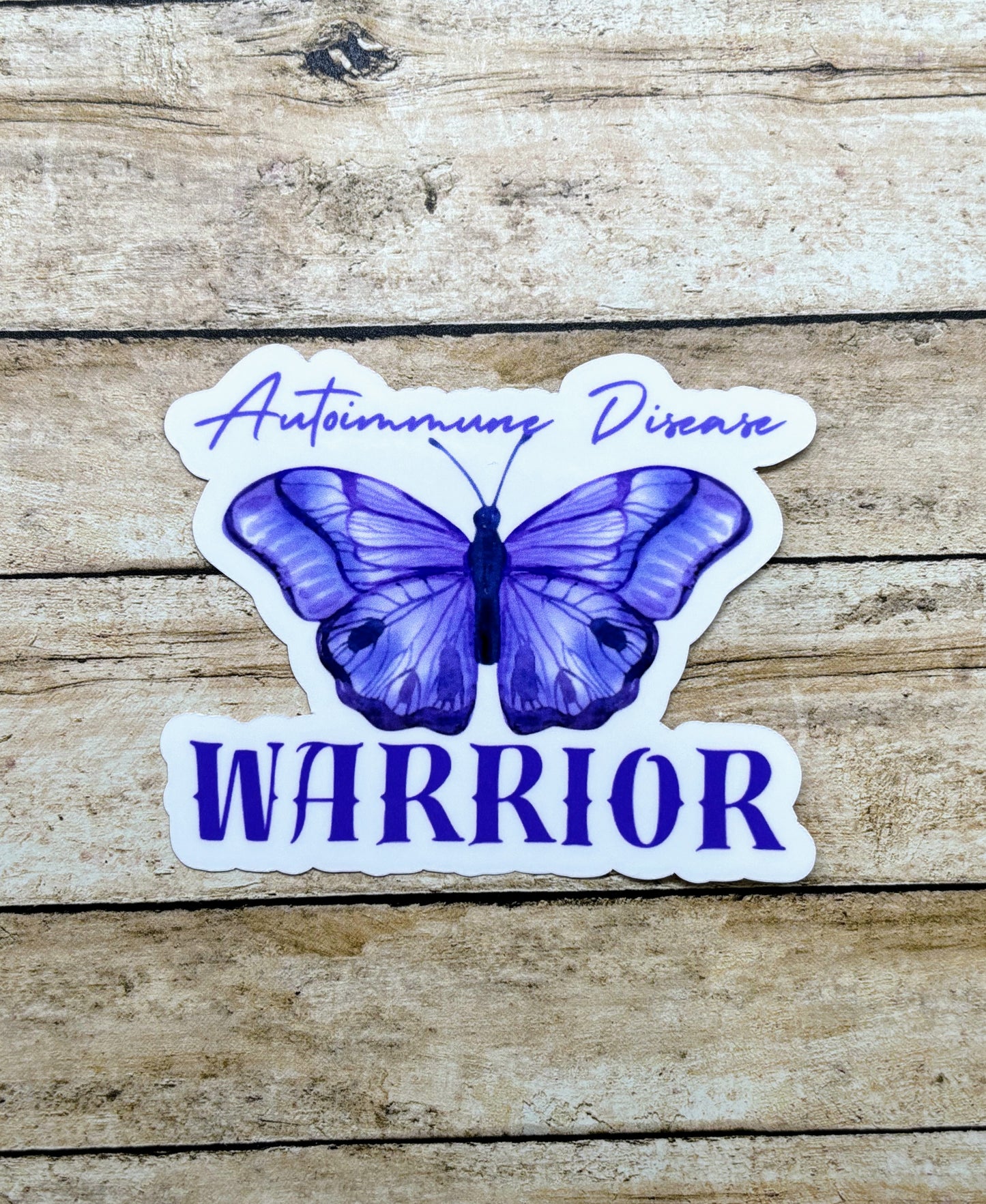 Autoimmune Disease Warrior Butterfly Sticker