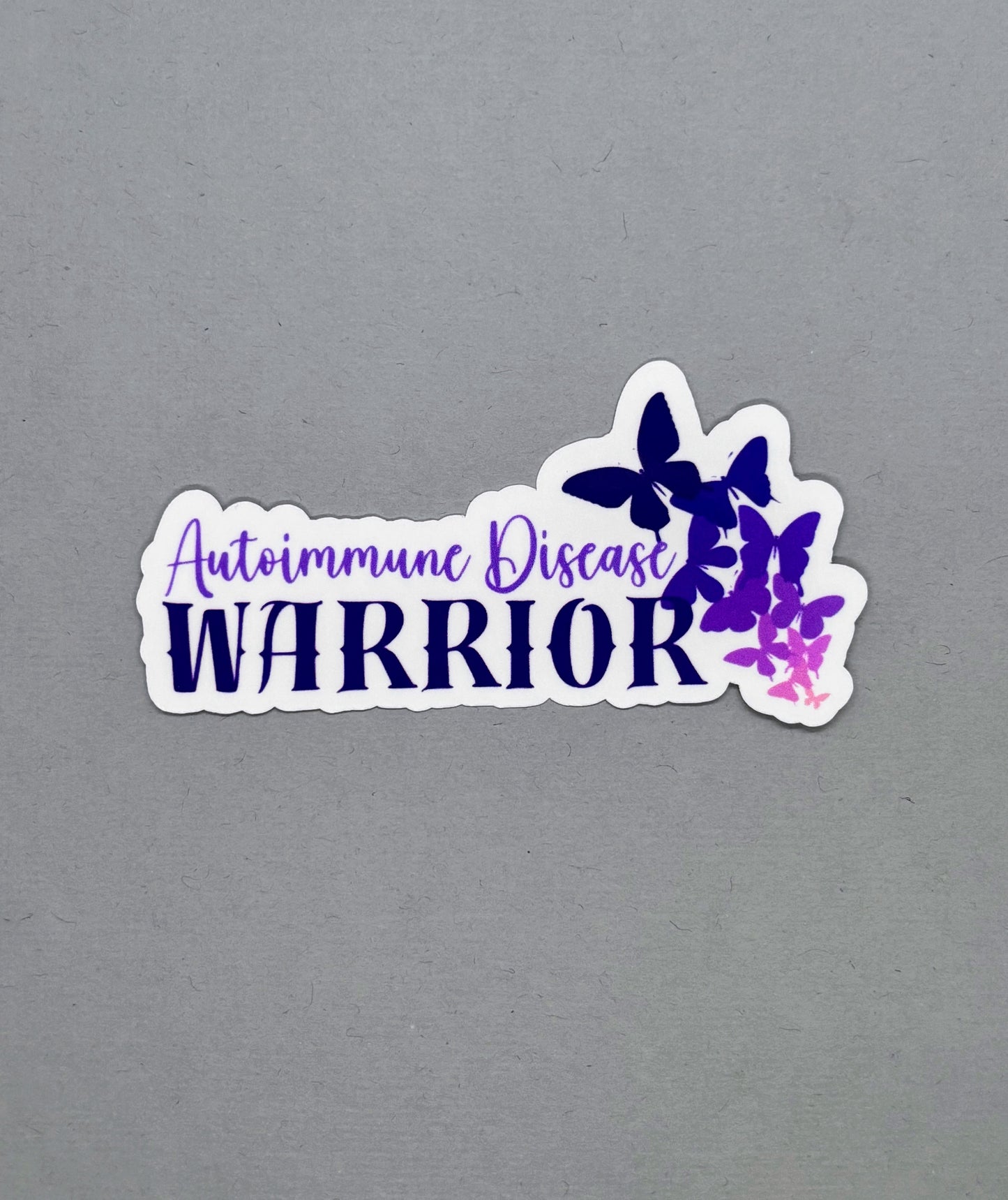 Autoimmune Disease Warrior Butterflies Sticker