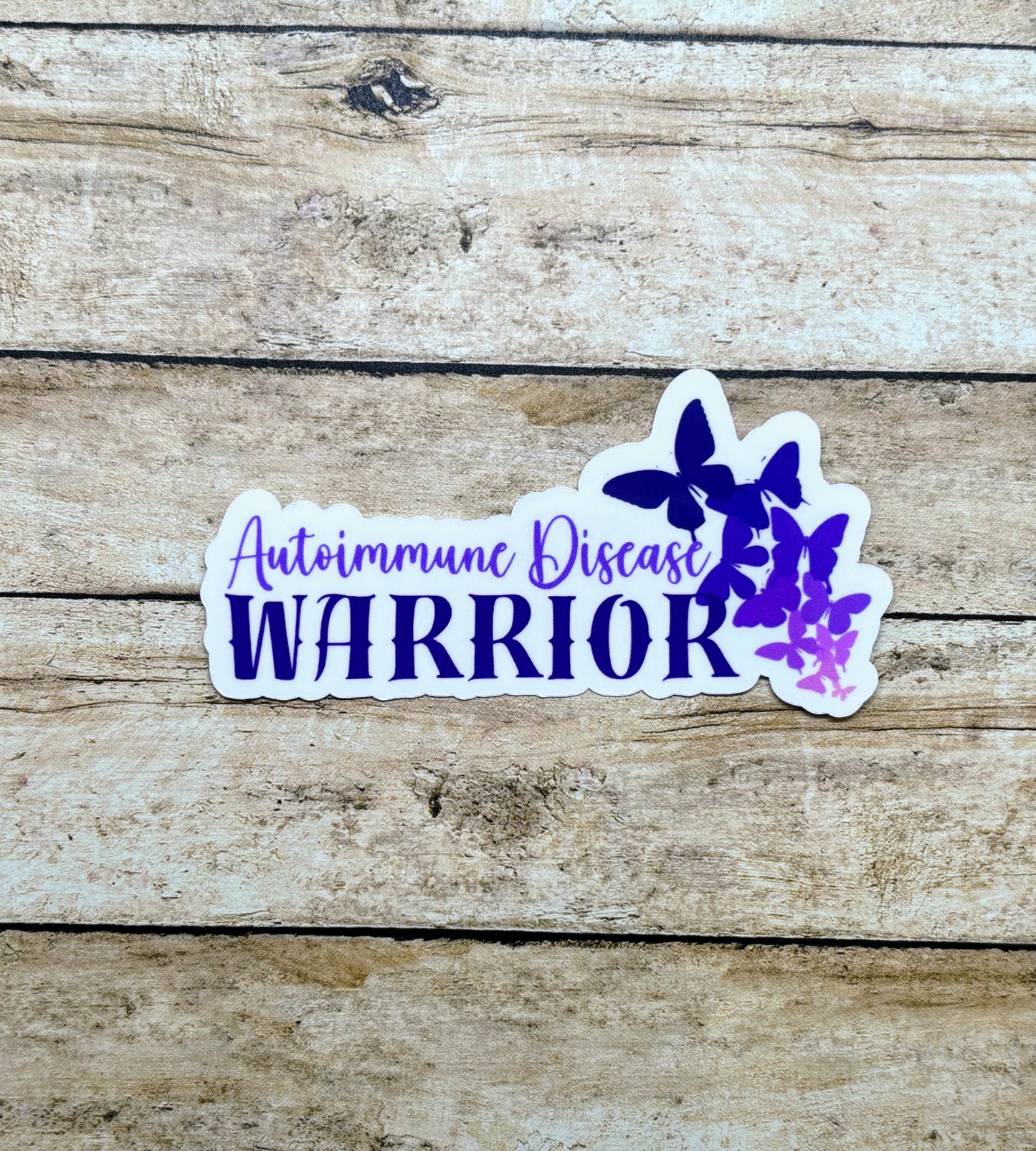 Autoimmune Disease Warrior Butterflies Sticker