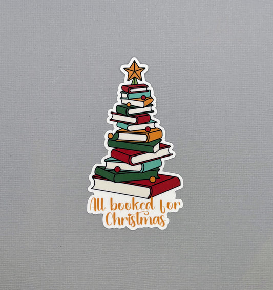 All booked for Christmas Sticker