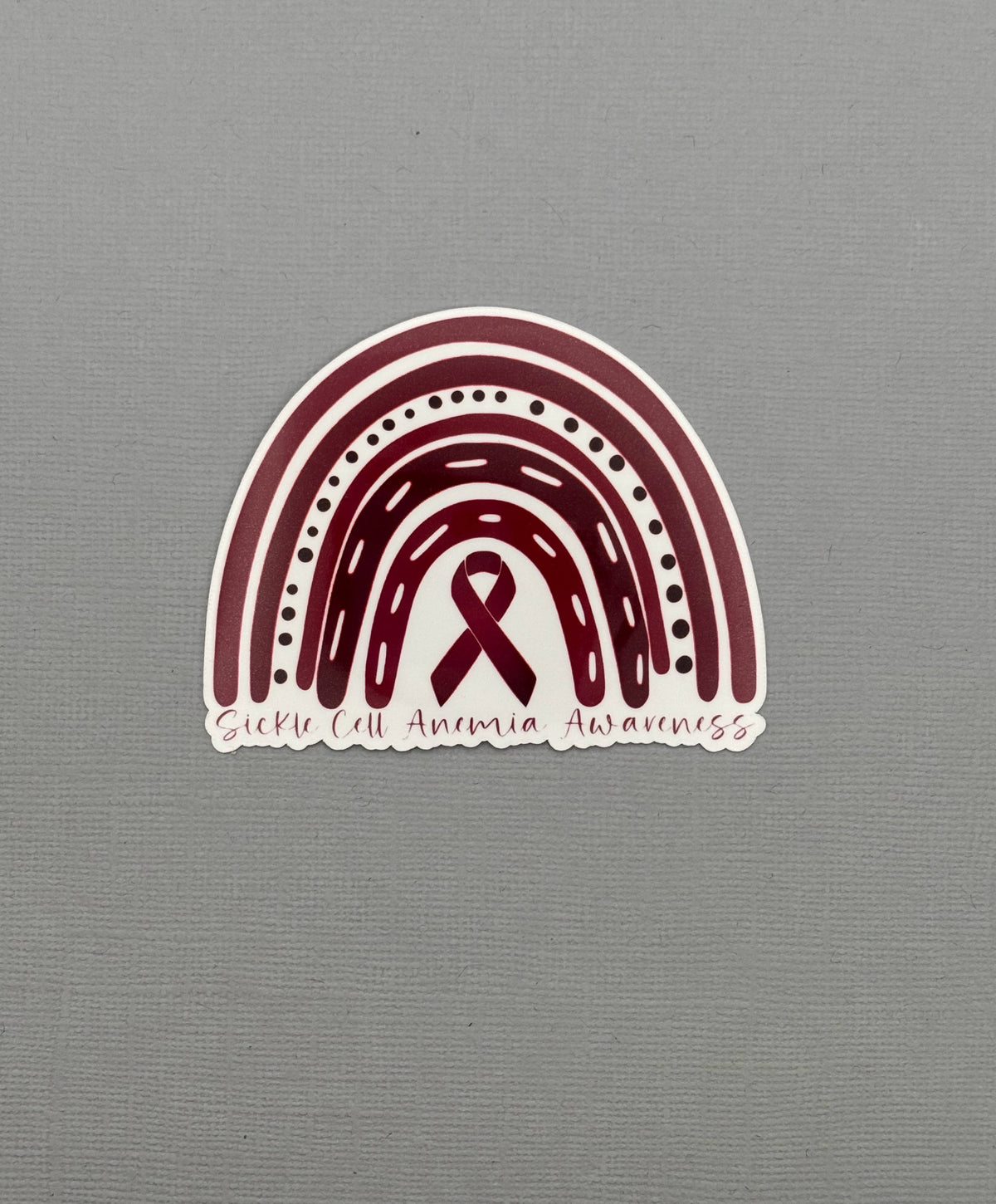 Sickle Cell Anemia Awareness Rainbow Sticker – Made with Monday