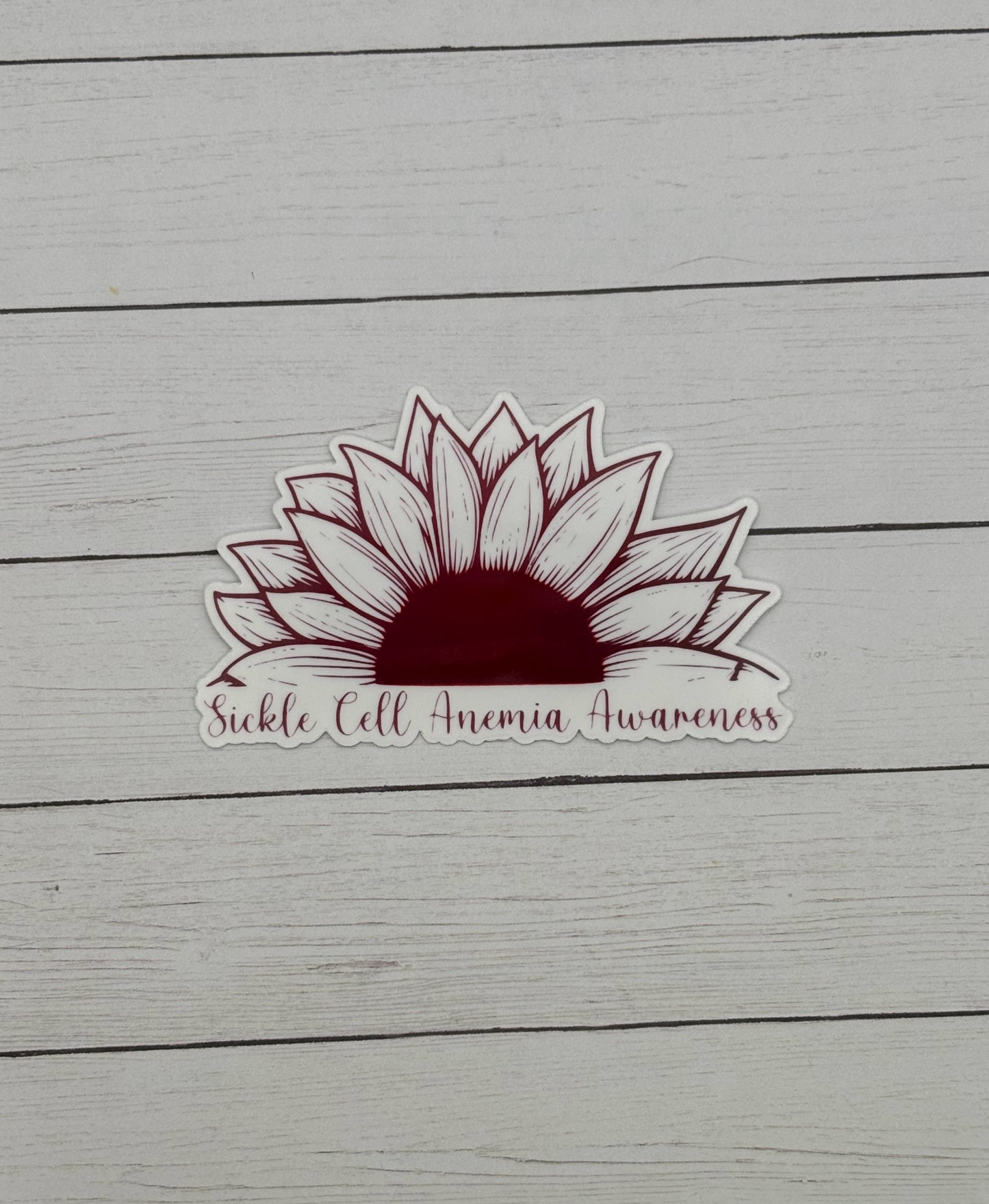 Sickle Cell Anemia Awareness Sunflower Sticker