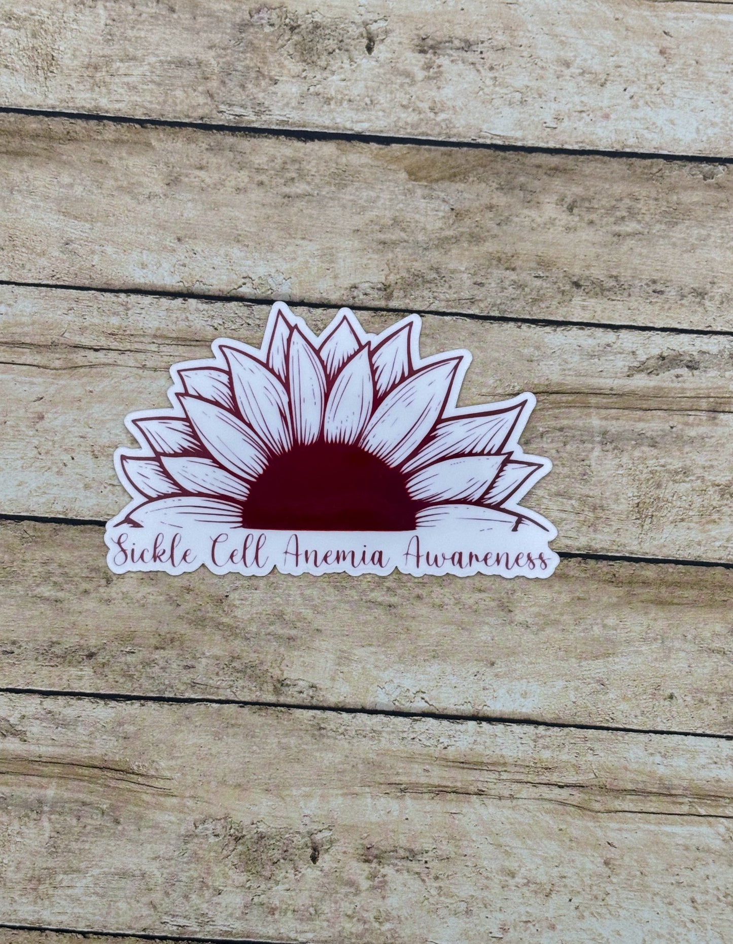 Sickle Cell Anemia Awareness Sunflower Sticker