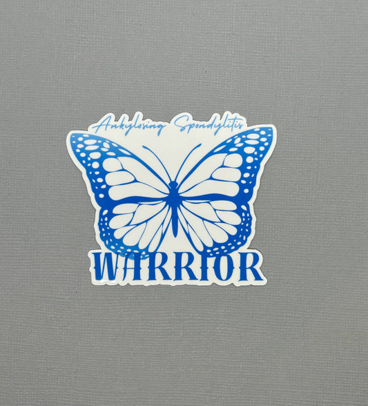 Ankylosing Spondylitis Warrior Butterfly Sticker