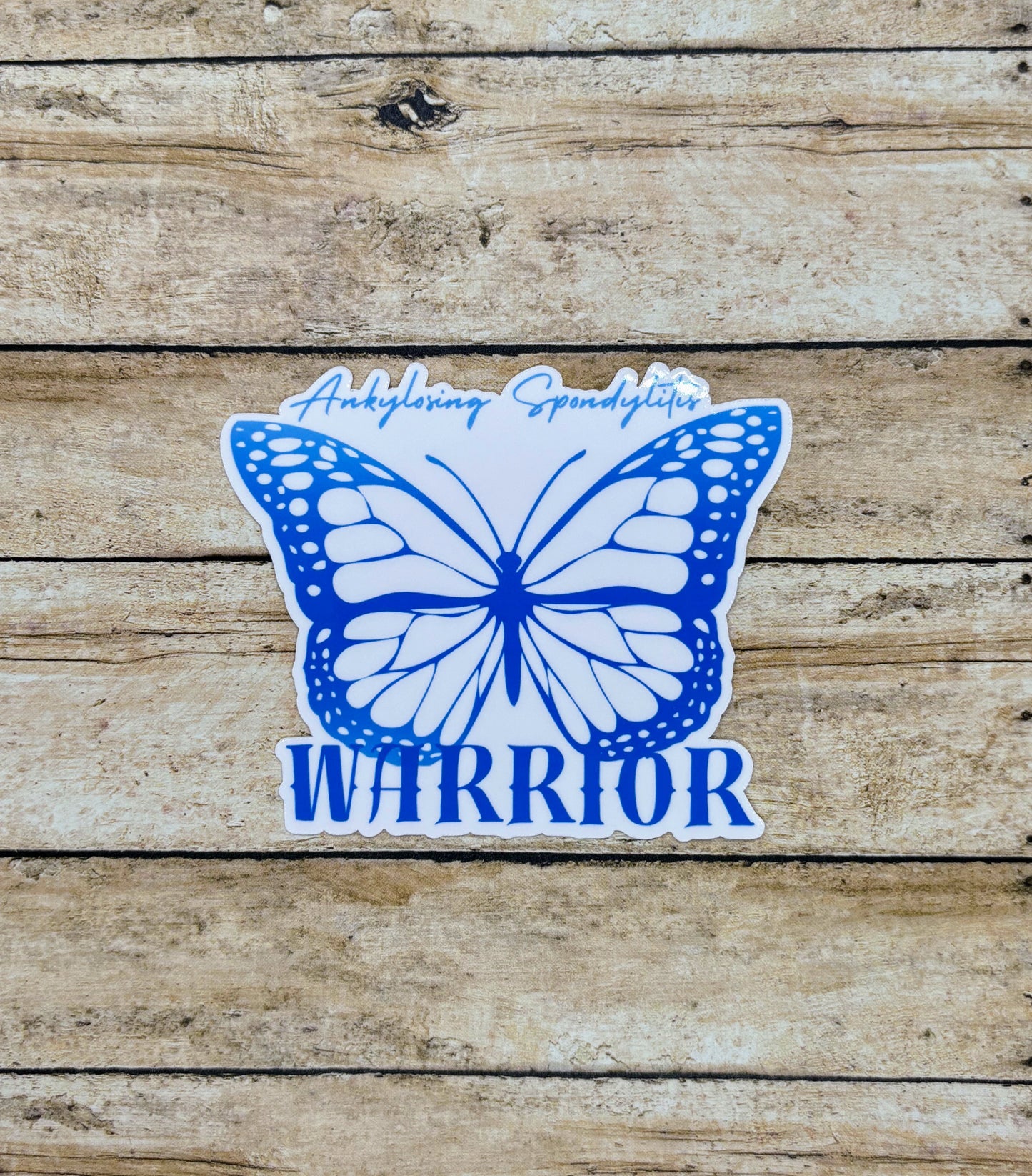 Ankylosing Spondylitis Warrior Butterfly Sticker