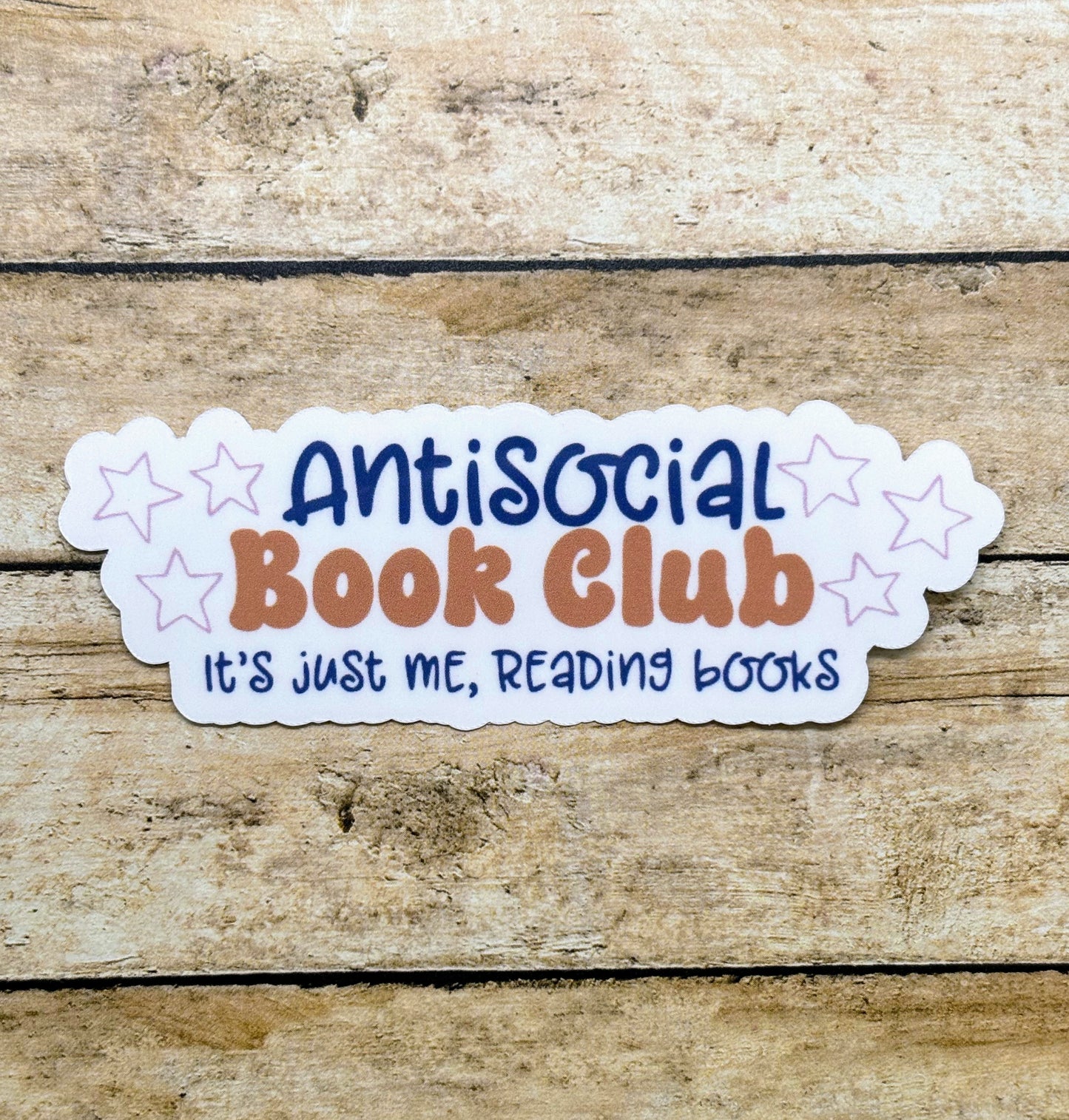 Antisocial Book Club It's Just Me, Reading Books Sticker