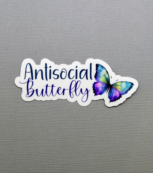 Antisocial Butterfly Sticker