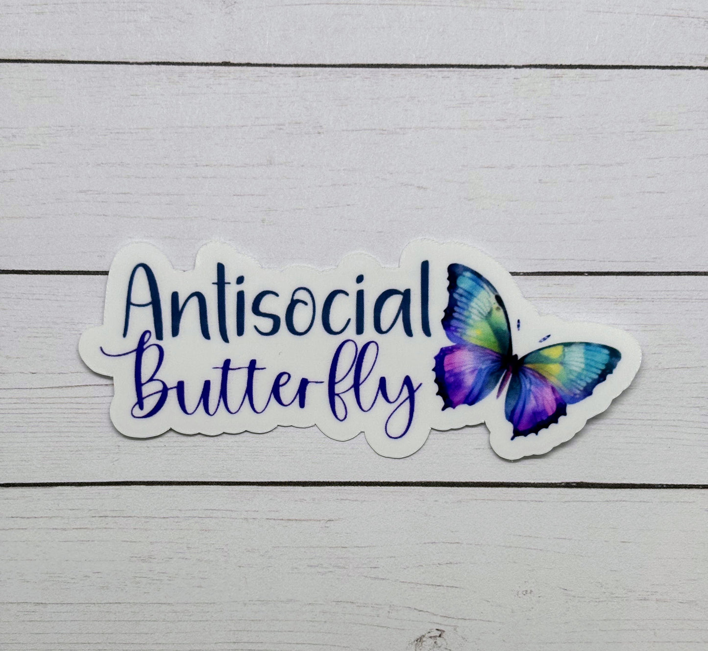 Antisocial Butterfly Sticker