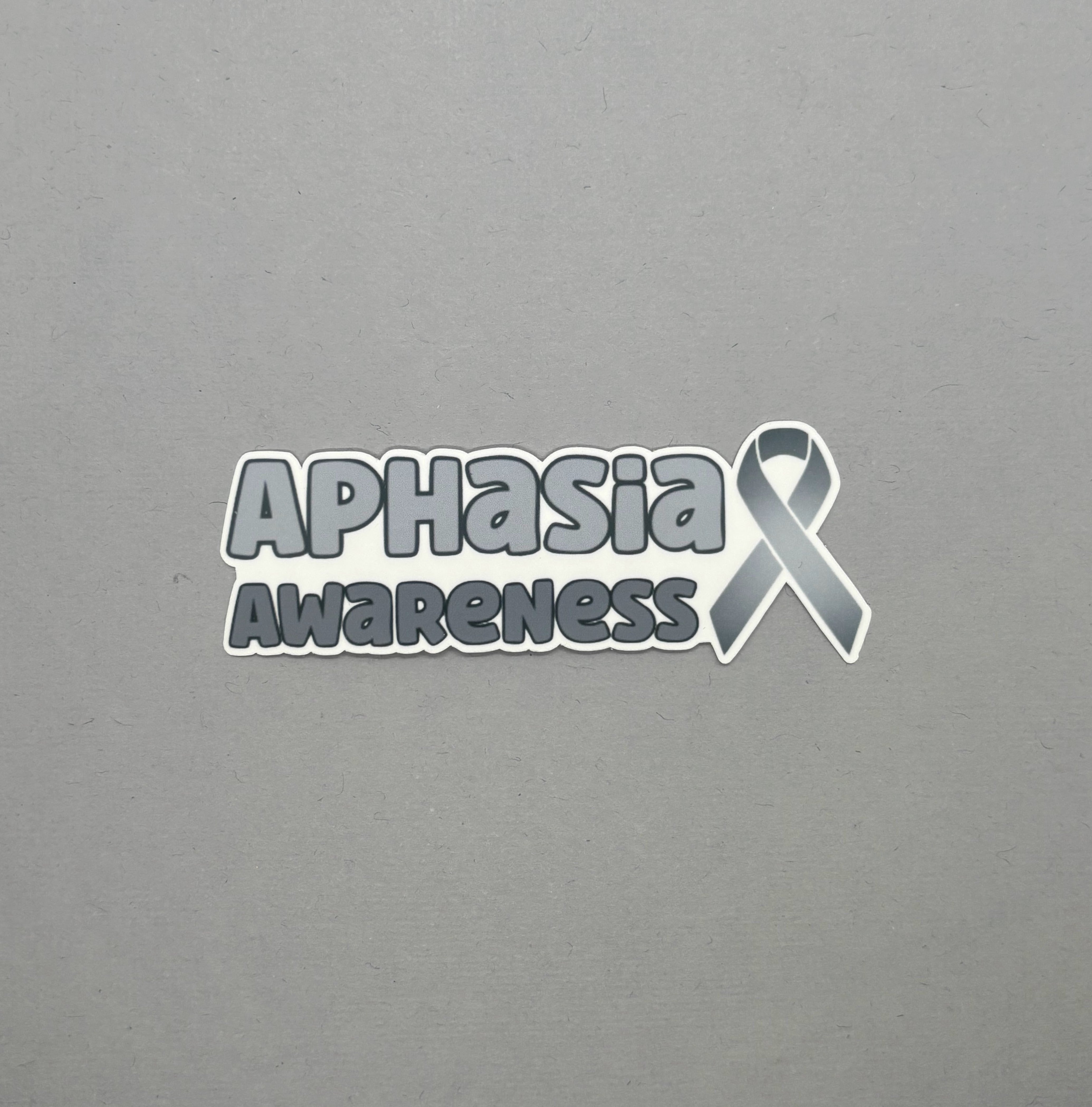 Aphasia Awareness with Ribbon Sticker โ Made with Monday