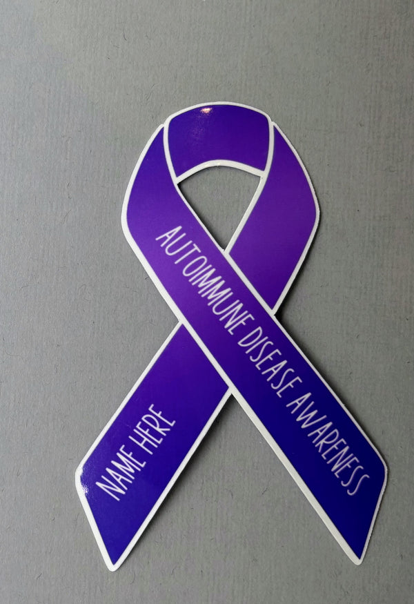Autoimmune Disease Awareness Custom Ribbon Sticker โ Made with Monday