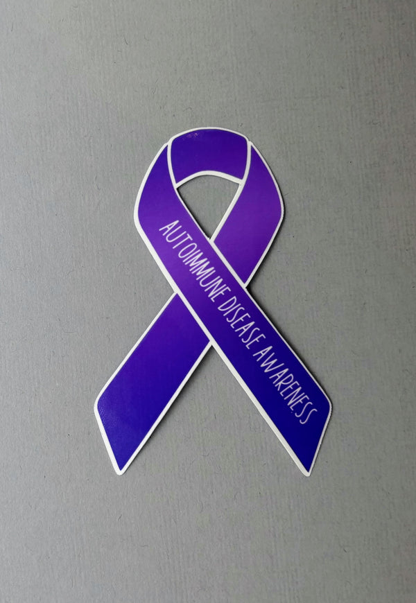 Autoimmune Disease Awareness Ribbon Sticker – Made with Monday