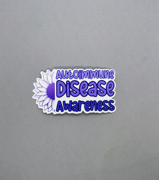 Autoimmune Disease Awareness Sunflower Sticker