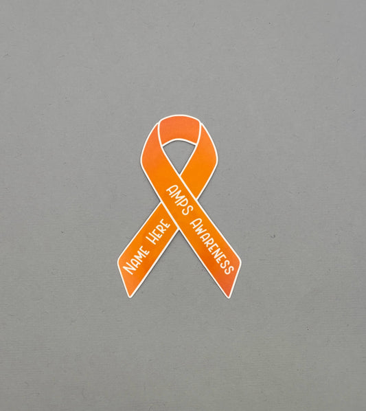 AMPS Awareness Custom Ribbon Sticker