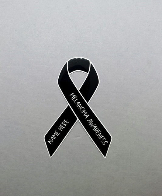 Melanoma Awareness Custom Ribbon Sticker