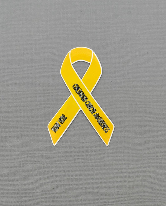 Pediatric Cancer Awareness Custom Ribbon Sticker
