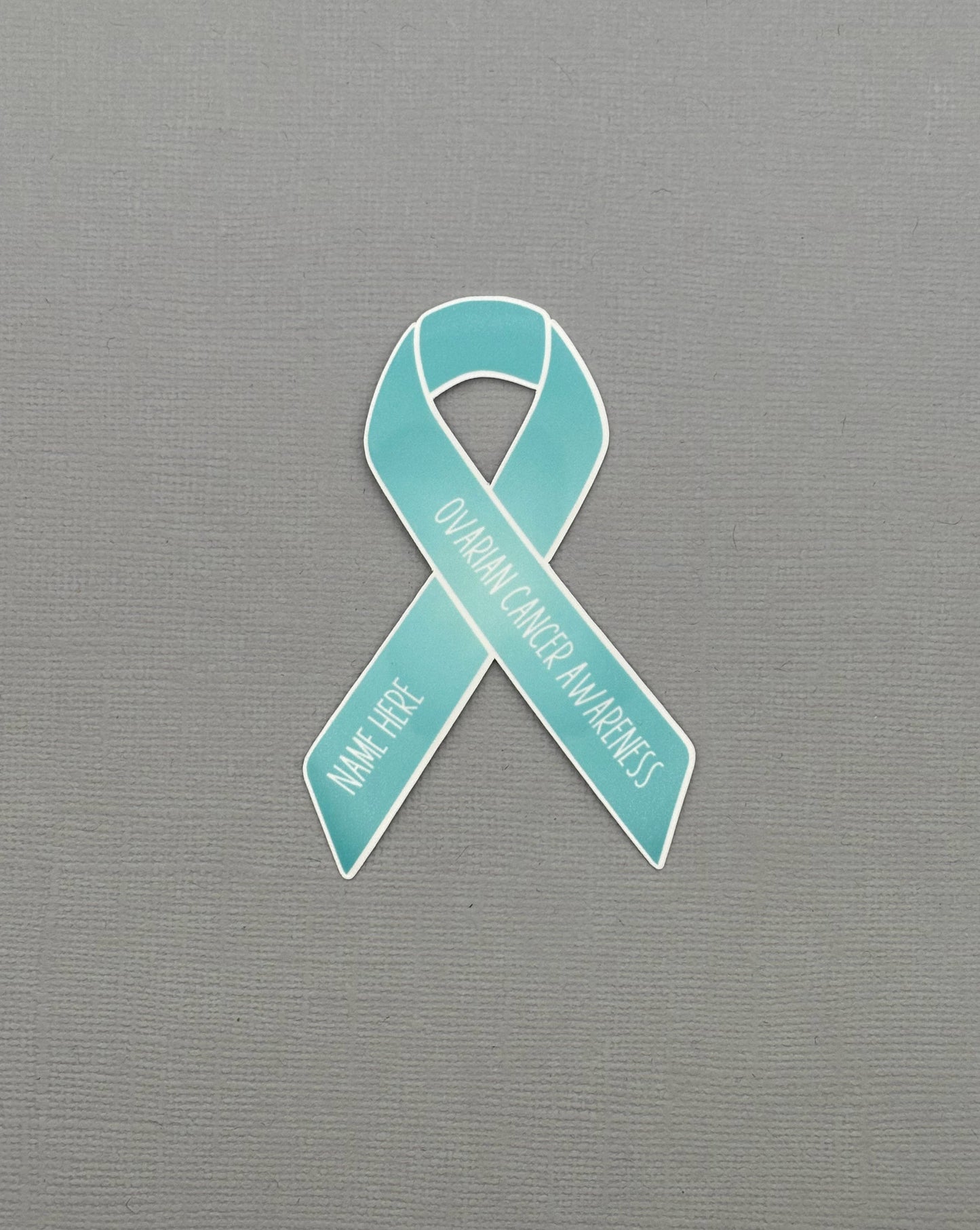 Ovarian Cancer Awareness Custom Ribbon Sticker
