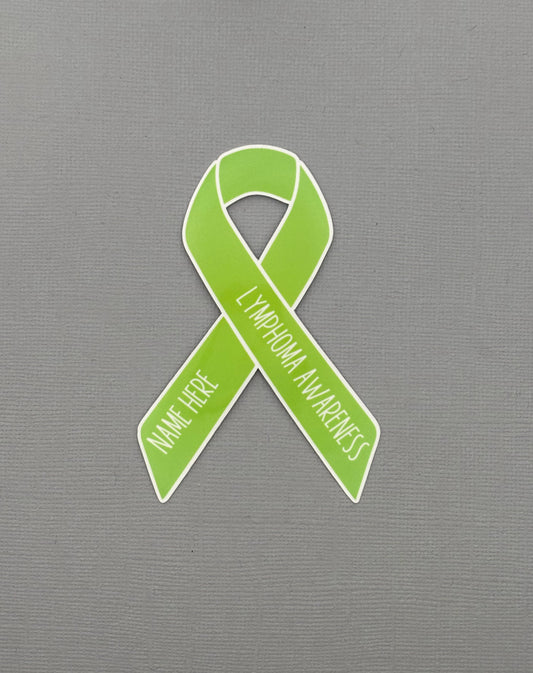 Lymphoma Awareness Custom Ribbon Sticker