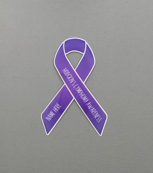 Hodgkin's Lymphoma Awareness Custom Ribbon Sticker