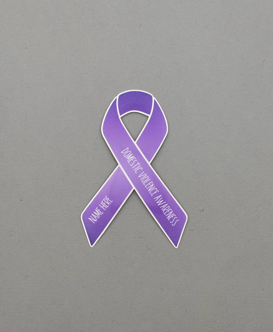 Domestic Violence Awareness Custom Ribbon Sticker
