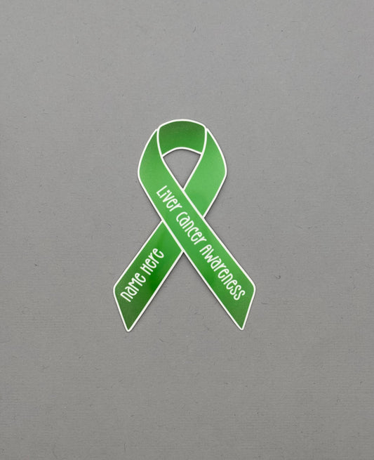 Liver Cancer Awareness Custom Ribbon Sticker