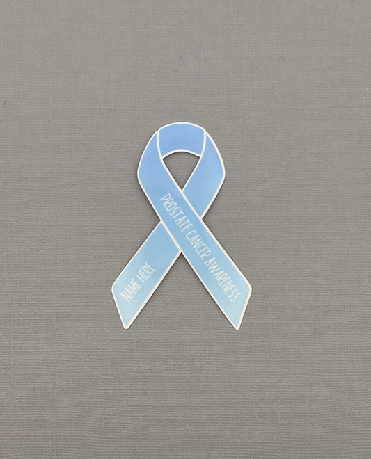 Prostate Cancer Awareness Custom Ribbon Sticker