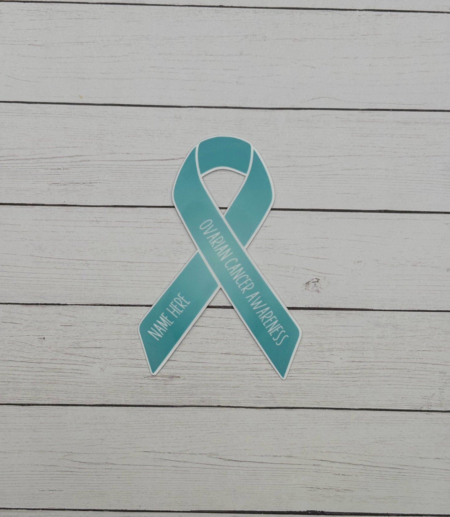 Ovarian Cancer Awareness Custom Ribbon Sticker