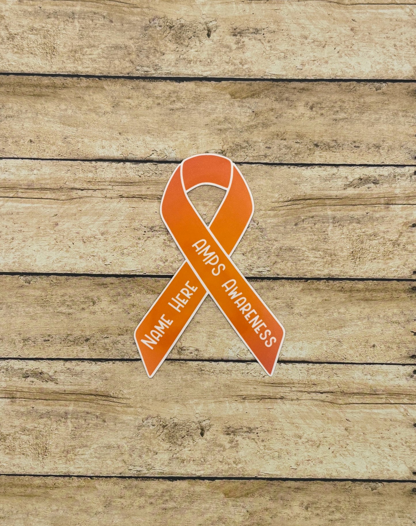 AMPS Awareness Custom Ribbon Sticker