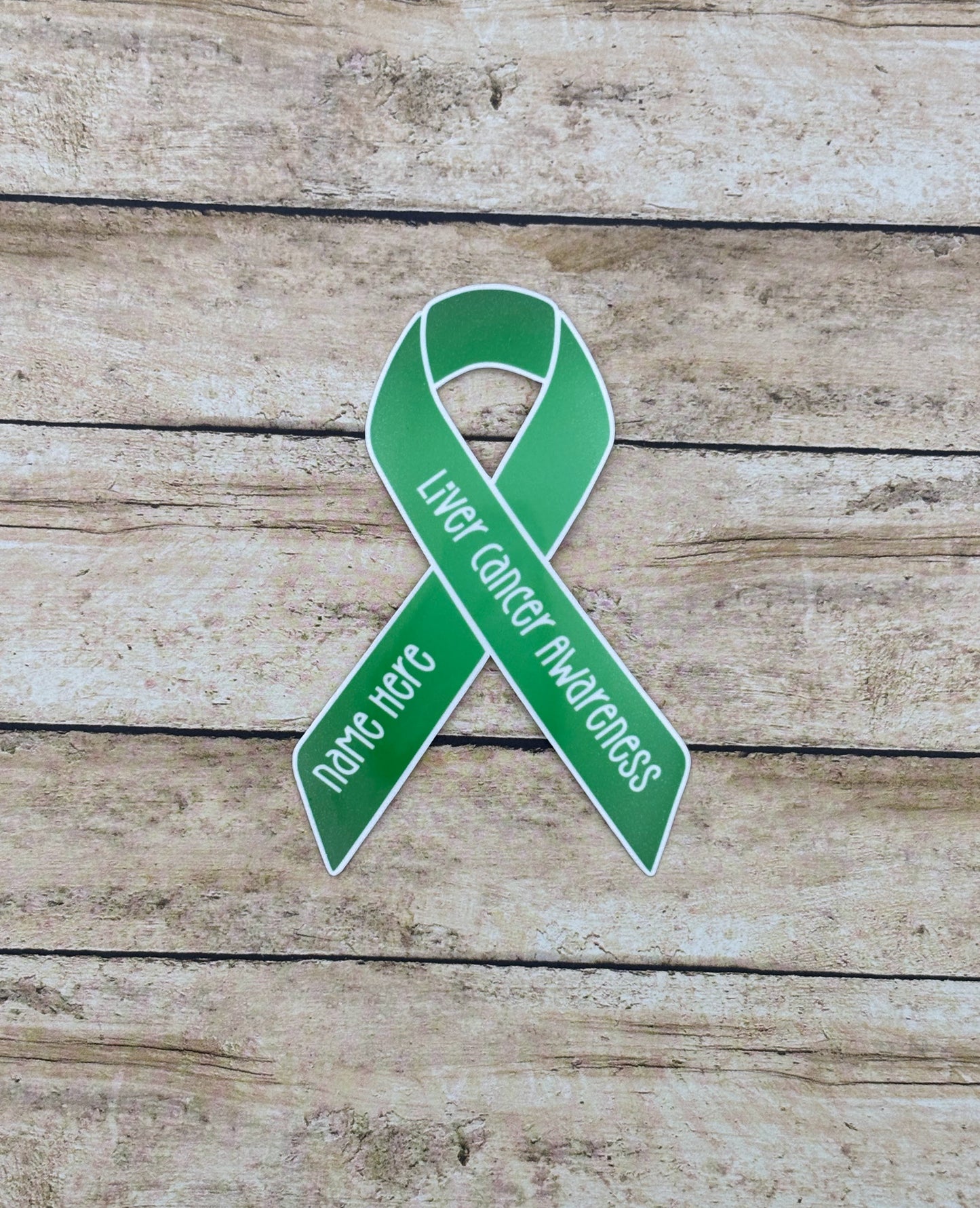 Liver Cancer Awareness Custom Ribbon Sticker