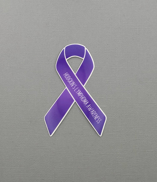 Hodgkin's Lymphoma Awareness Ribbon Sticker