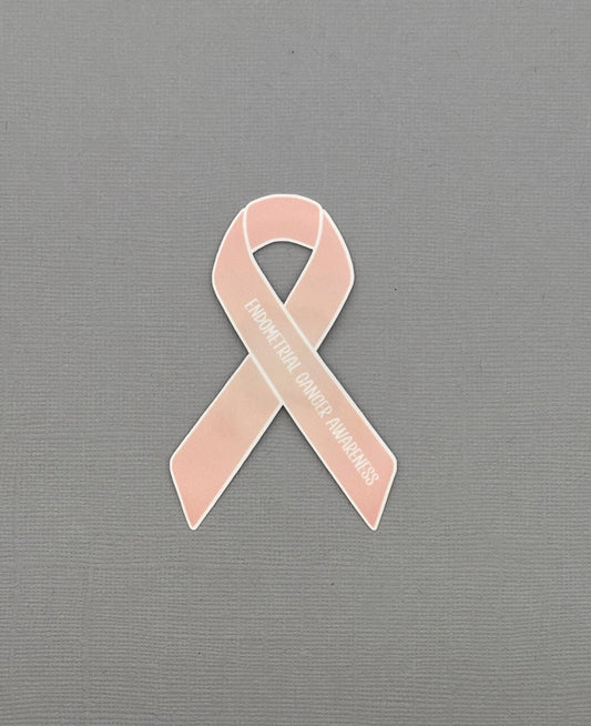 Endometrial Cancer Awareness Ribbon Sticker