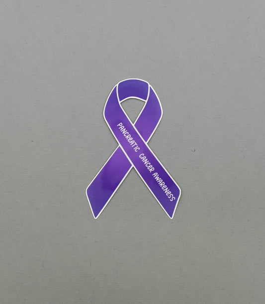 Pancreatic Cancer Awareness Ribbon Sticker