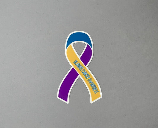 Bladder Cancer Awareness Ribbon Sticker