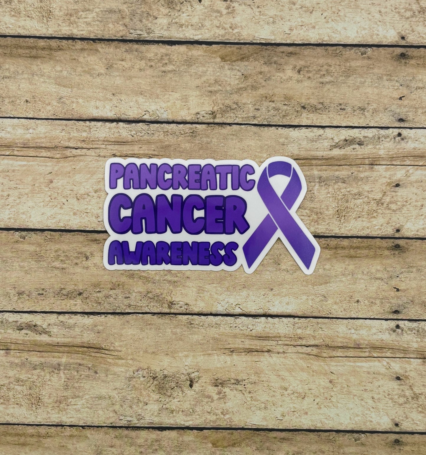 Pancreatic Cancer Awareness with Ribbon Sticker