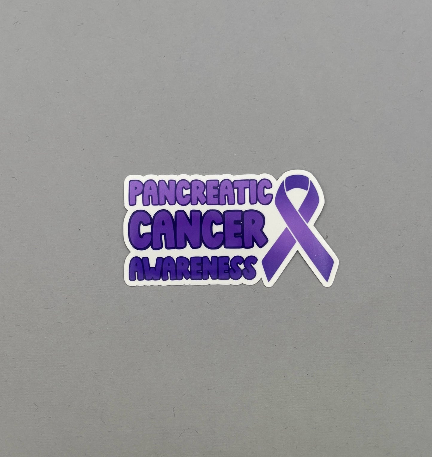 Pancreatic Cancer Awareness with Ribbon Sticker