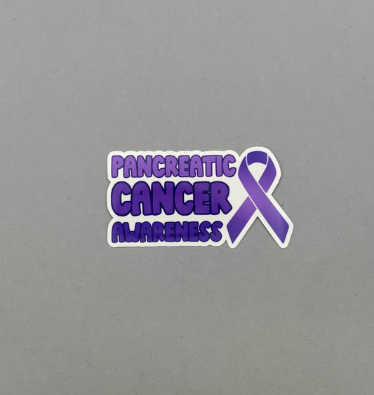 Pancreatic Cancer Awareness with Ribbon Sticker