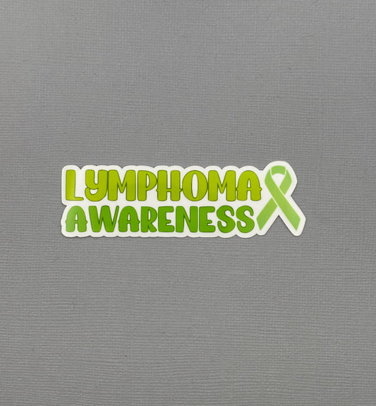 Lymphoma Awareness with Ribbon Sticker