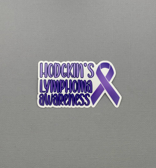 Hodgkin's Lymphoma Awareness with Ribbon Sticker