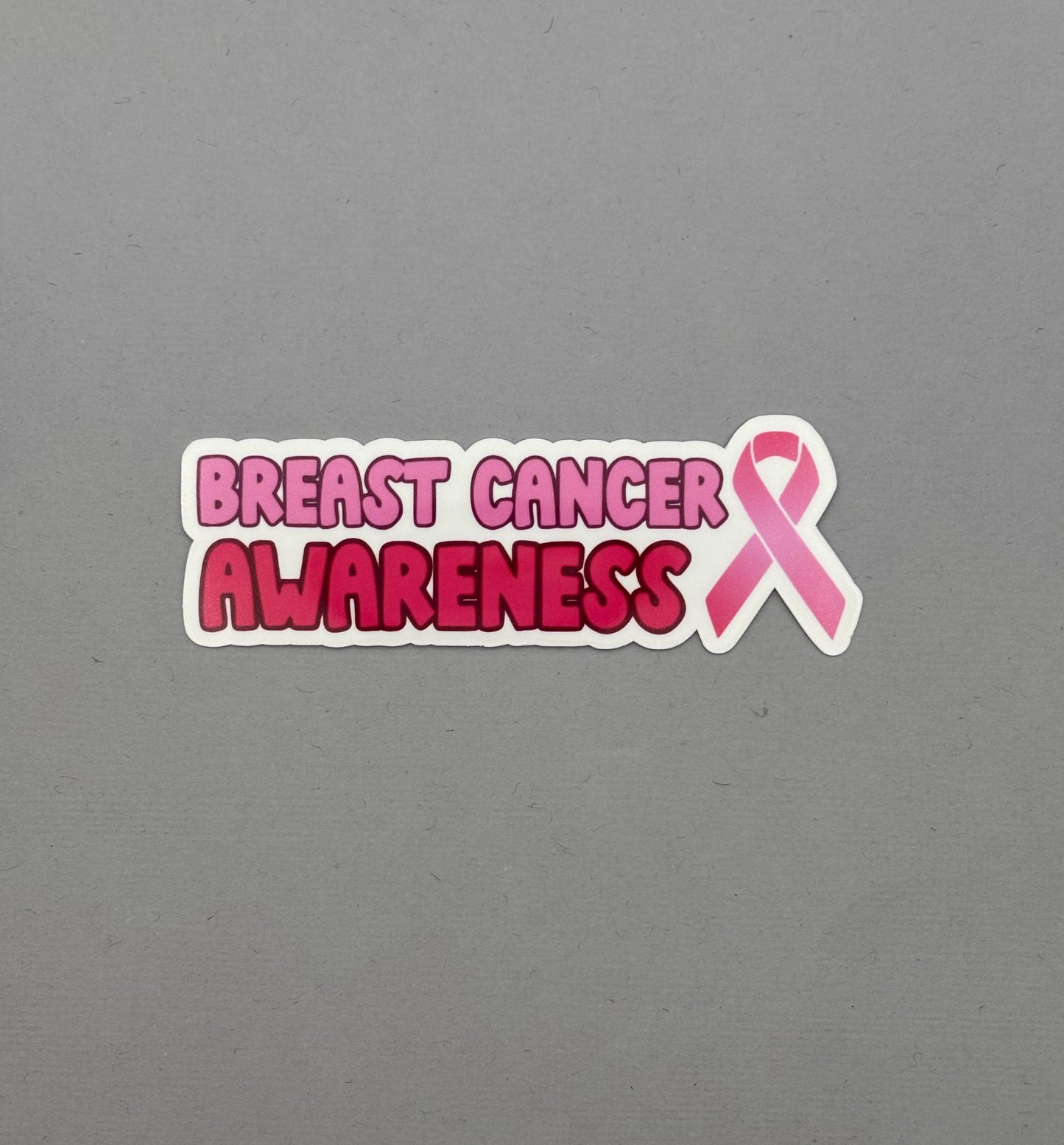 Breast Cancer Awareness with Ribbon Sticker
