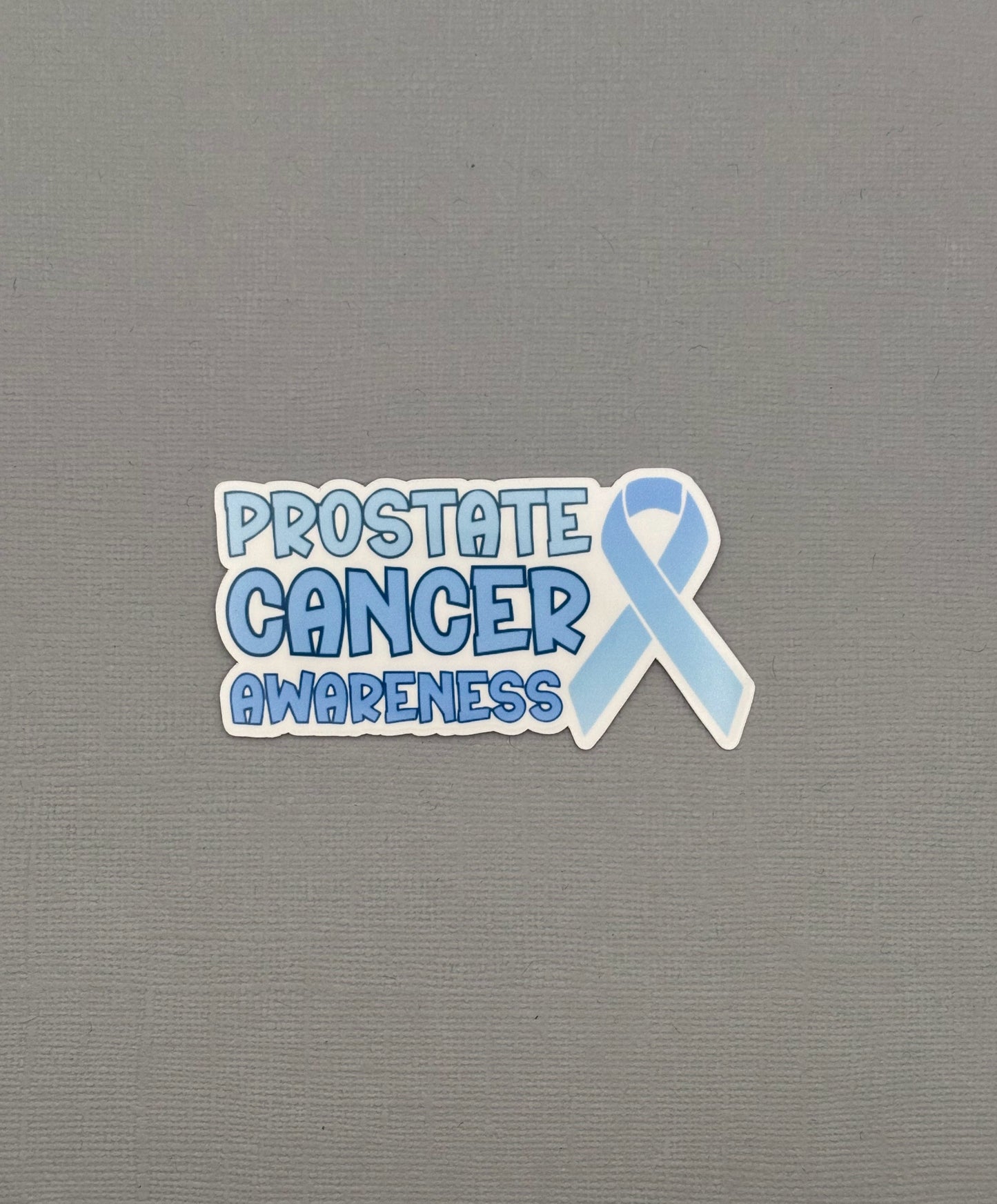 Prostate Cancer Awareness with Ribbon Sticker
