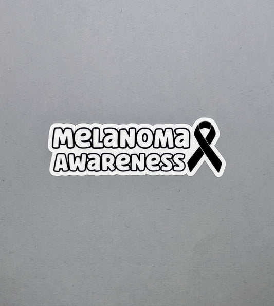 Melanoma Awareness with Ribbon Sticker
